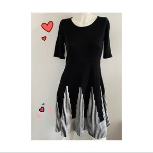 Black & white sweater dress